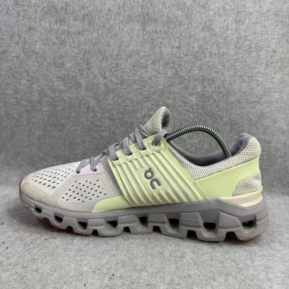 On Running Shoes Womens Size 8 Cloudswift Grey Lime Athletic Running Sneakers - Picture 7 of 9